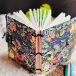 nizam handicraft Happy Birthday Printed Diary Notebook With Lock Clasp For Gift/Office A5 Diary 200 200 Pages image 3