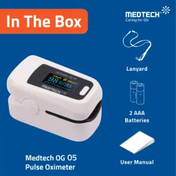 Medtech OXYGARD Pulse OXYMETER OG-05 with 1 Year ONSITE Warranty | OLED Display | Perfusion Index | Plethysmograph | Accurate SpO2 | Infrared Measurement | SELF Rotate Screen Pulse Oximeter image 4