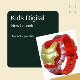 Kids Round Digital Watch Digital Watch - For Boys & Girls KIDS_DIGI-WTCH-142-Red-image-65