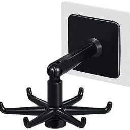 Wall mounting Self Adhesive 360 Degree Rotating Hook for Hanging(Pack of 2) Accessories Organizer-image-74