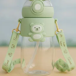 BPA Free Leakpoof Straw Sipper Water Bottle With Strap For School Kids-850 ML-15