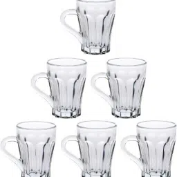 Pack of 6 Glass Juice handle for Drinking Water, milk glass mug Juice, cold drinks( 150ml )-image-62