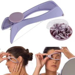 B - Eyebrow & Body Hair Threading Tool - Epilator Machine for Women (Purple)-image-13