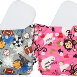 Free Size Reusable Cloth Diaper With 2 Dry Feel Absorbent Soaker Pad (3M-3Y)-picture-18