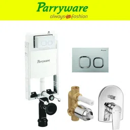 Half Frame Concealed Cistern, with divater body upper Praseo set of 1 pic 173 Dual Flush Tank-47