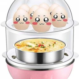Double Layer Electric Egg Boiler, Cooker, Poacher Egg Cooker (Pink, 14 Eggs) Egg Cooker-26