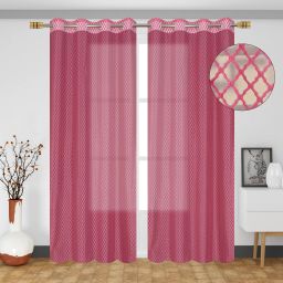 153 cm (5 ft) Net Transparent Window Curtain (Pack Of 2)-image-90