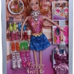Pretty Happy Doll For Girl with dresses And aceessories  (Multicolor)-38