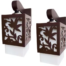 Wooden Square Shape Leaf Design Wall Lamp Scone Uplighter Fixture Ceiling Hanging Pendant for Home ,Bedroom ,Living Room,Kitchen ,Hall ,Decoration ( Bulb not Included ) (Wood & PVC Unbreakable Glass ) Pendants Ceiling Lamp-image-66