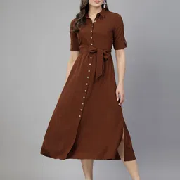 aayu Women Shirt Multicolor Midi/Calf Length Dress-picture-1
