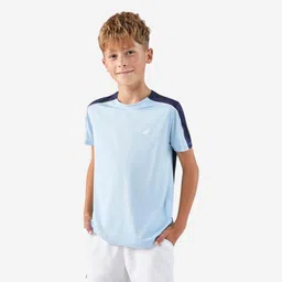 kuikma Kids' Tennis Crew-Neck T-Shirt Dry - Blue-picture-5
