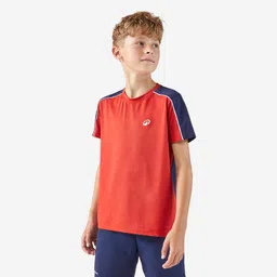 kuikma Kids' Tennis Crew-Neck T-Shirt Dry - Red-picture-17