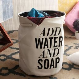 Aura White & Black Printed Foldable Laundry Bag-2