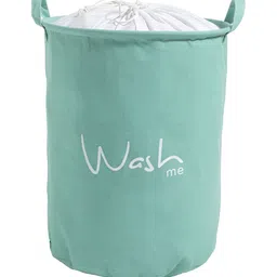 HOKIPO Green & White Printed Folding Laundry Bag-23