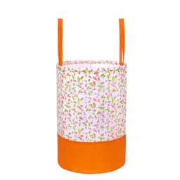 prettykrafts Orange & White Printed Laundry Bag-32