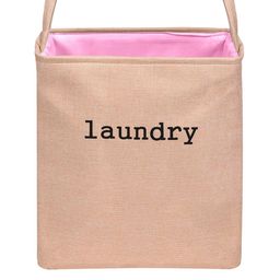 Kuber Industries 2 Pcs Beige & Grey Printed Jute Foldable Laundry Bags-31