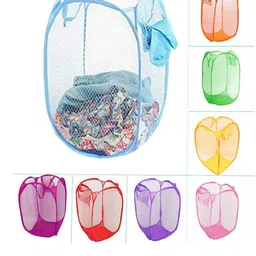 Kuber Industries 2-Pcs Red & Blue Foldable Laundry Bags-image-5