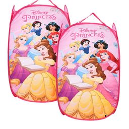 Kuber Industries Pink & Yellow 2 Pieces Marvel Spiderman Printed Laundry Bags-18