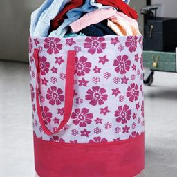 Home Fresh Set of 2 Black & Pink Printed Laundry Bag-1