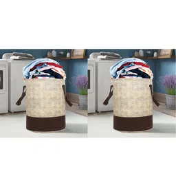 Home Fresh Set of 2 Brown Printed Laundry Bag-30