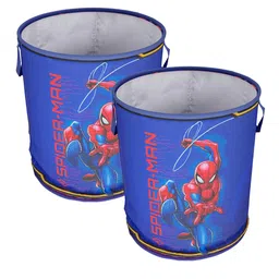 Kuber Industries Set Of 2 Navy Blue & Red Printed Laundry Bag image 2