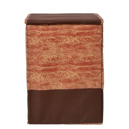 Kuber Industries Set Of 2 Brown Printed Non Woven Foldable Laundry Baskets image 2