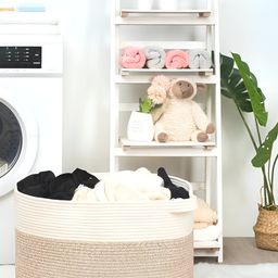 Bajo's Beige &  White Foldable Laundry Bag image 5