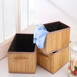 Kuber Industries 3 Pieces Brown Bamboo Laundry Bag image 5