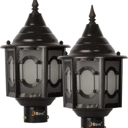 Garden Light Rome 18 cm (Black, Pack of 2 Pc) Gate Light Outdoor Lamp-image-46