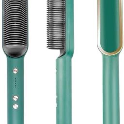HarBazaar 2 in 1 Ceramic Hair Straightener . Hair Straightener Brush-image-30