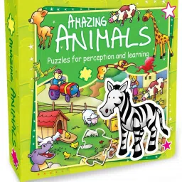 My First Animal Puzzle Board Book, interactive age 3 to 6, First word, Story Book, 6 Puzzles-picture-24