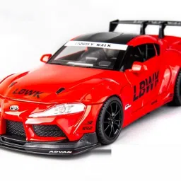 1:22 Toyota Supra GR LBWK Model light & music Metal Pullback Toy-21