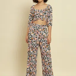 Trend Arrest Floral Printed Top & Palazzos-10