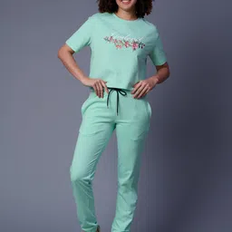 GO DEVIL Pure Cotton T-Shirt With Trousers Co-Ords-36