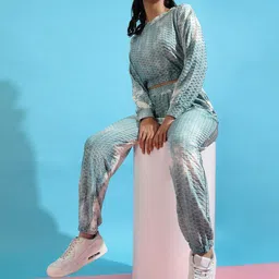 Campus Sutra Tie & Dye Dyed Crop Top & Joggers-picture-6