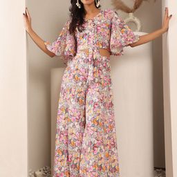 Varanga Printed Top With Palazzo Co-Ords-picture-48
