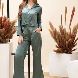 MISH X Shirt Collar Crop Top & Trousers-picture-22
