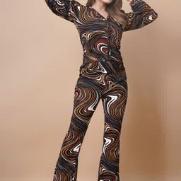 SIDYAL Abstract Printed Top And Trousers-picture-10