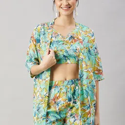 WineRed Floral Printed Pure Cotton Co-Ords-picture-41