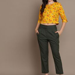 MALHAAR Floral Printed Crop Top & Trouser-picture-7
