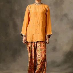 SAUNDH Embroidered Round Neck Tunic With Trouser-image-70