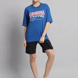 GRIFFEL Printed Pure Cotton T-Shirt With Shorts Co-Ords-picture-54