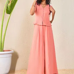 SASSAFRAS V-Neck Top & Palazzo-image-41