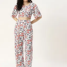 Sleek Italia Floral Printed Crop Top & Trouser-picture-12
