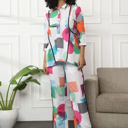 Bannos Swagger Abstract Printed Pure Cotton Night suit-image-1