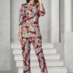 NAINVISH Floral Printed Tunic with Trousers-49
