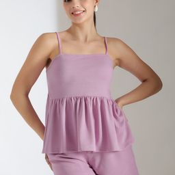 Stylecast X Kotty Puple Shoulder Straps Top And Shorts-image-2