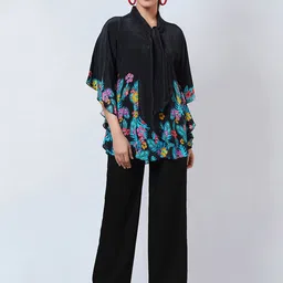 First Resort by Ramola Bachchan Bow-Tie Top & Palazzos Co-Ords-picture-46