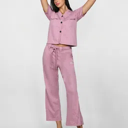 CHKOKKO V-Neck Shirt With Trousers-picture-29