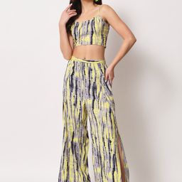 Trend Arrest Tie & Dye Printed Shoulder Straps Top & Palazzos-image-27